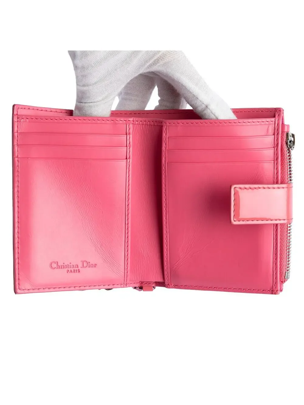 Dior Patent Cannage Lady French Wallet #304119D40B